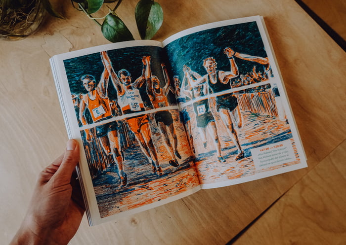 Ukázka komiks o běhání