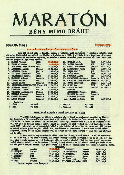 časopis Maratón - běhy mimo dráhu